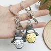 Keychains Mignon Totoros Animal Key Ring Course pour hommes ou femmes Chèfle Anime Trinket Metal Chains Car Sac de voiture pendante Accessoire Kains
