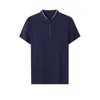 高品質のソリッドカラージッパーポロシャツ男性コットン夏半袖カジュアルティーシャツHomme Slim Fit Camisa Polos T1041 220408