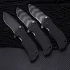 1pcs Z0350 Flipper Folding Knife S30V Revestimento de Titânio Lâmina Drop Point G10 com Alça de Chapa de Aço Inoxidável Rolamento de Esferas Poket Canivetes 3 Estilos de Lâmina