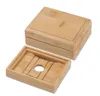 Wooden Soap Dish Natural Bamboo Soap Dishes Holder Rack Plate Tray Multi Style Round Square Soap Container FY5101 0728