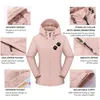 Women's Jackets Women Waterproof Jacket Coat Outdoor Hiking Long Hooded Raincoat Zip Pockets Windbreaker Plus Size Autumn Winter Outerwear