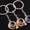 Nyckelringar Fashion Accessories Metal Turbo Keychain Sleeve Bearing Spinning Part Model Turbine Turboladdare Key Chain Ring 195 U2 Drop Delive