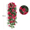 装飾的な花の花輪人工花レタン偽の植物のつる植物装飾220823