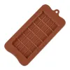 24 grade quadrada molde de chocolate silicone molde de molde de molde para barro de molde de bolo de silicone de bolo de silicone com açúcar de açúcar Dh4948