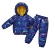 2022 Kinderkleding Herfst en winter Nieuwe Kinderlamp Jacket Meisjes Warm Down Waterproof Jacket J220718
