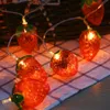 Strings LED 15m 10Leds 3m 20Leds Strawberry Fruit Christmas Fairy String Lights Battery Garden Wedding Holiday Home Decor4441524