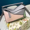 Сумка-головоломка с геометрическим рисунком, дизайнерская квадратная мини-сумка через плечо, новая лоскутная женская сумка через плечо