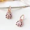 925 Silver Charm Beads Dangle 2021 Rose Gold Crystal Flower Lock Dreamcatcher Bead Fit Pandora Charms Bracelet Diy Jewelry Association