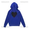 Projektant CDGS Bluza Bluza Trenda Play Little Red Heart Back Back Multi Heart's Men's Men and Women's Leisure Zapip Hoodie Grey Para Sweter Commes des Garcon 565