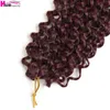 16 pouces Deep Twist Crochet Hair With Curly Ends Natural Synthetic Braids Tressage Extensions Expo City 220610