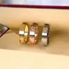 Liefde ringen dames belofte ring paar sieraden roestvrij staal met diamanten casual mode street klassieke gouden zilveren roos optionele maat 6 7 8 groothandel