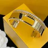 Designer Luxury Bracelets Fashion Casual Brand Bracelets Classic Golden Letter Diamond Bracelet Chain Chains 4 Styles With Box217P