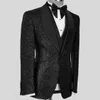 Mais recente casamento smoking casaco calha desenhos moda brilhante homens negros ternos para o noivo desgaste fita fita tano masculino baile festa 3 peças (jaqueta + colete + calça + bowtie)