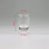 1.5 oz sublimation tiré verre blanc vierge vin verres de vin battu tasses de boire de bricolage givré clef clear gobelet whisky rrf14431