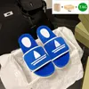 Designer Slipper Xad Embossed Platform Sandals Women Shoes 5.5Cm Sandal Luxury Slippers Slides Cotton Sponge Magic Tape Black Blue Red Yellow With Box Beach Men