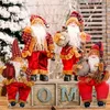 Qifu Santa Claus Christms Ornaments Wesołych Świąt Dekor dla domu Navidad Gift Xams Happy Year Y201020