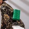 حقيبة اليد ذات العلامات التجارية ذات العلامات التجارية الأخضر رفرف صغير 2021 سلسلة نساء القابض الفاخر السيدات الكتف الكتف حقيبة هوتي