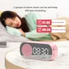 Bezprzewodowe przenośne głośniki Bluetooth HD lustrzane budzik alarmowy Smart Bass Card Desktop Prezent mini stereo