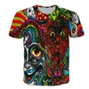 Camisetas masculinas de caveira personalizada Tigre Men e feminino Use de impressão 3D Camiseta de manga curta para a primavera Summemen's