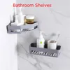 Bathroom Shelf Baske Triangular Adhesive Storage Rack Holder Kitchen Home Decor Corner Shower Accessorie 220527