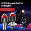 Éclairage du phare de moto H4 LED Éclairage BA20D LED Moto Lens Fog Lights Hi Lo Beam LAMP MOTOBIKE LASER CHAMPS LASER 3COLORS + STROBE