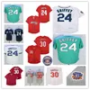 1997 Seattle Vintage Baseball Hall of Fame 24 Ken Jr Jersey Ed Navy Gray Blue Green Pullover Button Cincinnati 30 Griffey Red White Uniforms Man