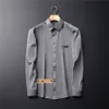 Europas favoritskjorta för mäns stickutskriftsdesigner 2022 Slim Fashion Long-ärmad avslappnad skjorta3m-3xl028