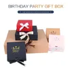 5PCS 10pcs kartonowe prezenty pudełko Czarna biała Cowskin Red Festival Party Carton można dostosować do drukowania 220706