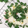 Fleurs décoratives couronnes 200 pcs rose en vrac laisse la verdure artificielle fausse fleur pour les bouquets de mariage bricolage Partyde2081305