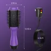 ホットエアーコーム（紫色）電気髪の毛のブラシ家電製品に代わるものとカーリングアイロンの高い風速温度パーソナルケア