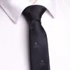 Bow Ties PCS الرقبة التعادل مجموعة الرجال و Cravat Bowtie Slim Necktie Skeleton Man for 1200 Needle Fashion Gravata Dressbow