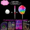 Bâtons lumineux colorés à LED Cônes de barbe à papa Bâtons de guimauves incandescents réutilisables LED Glowing Cheer Tube Dark Light pour la fête