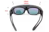 Lunettes de soleil Agstum Mens Womens Wraparound Goggles Polarisée Pêche à la conduite Flip Up Adapter sur les lunettes de soleil