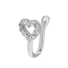 16 styles plaqués en argent, faux manneaux de nez pour femmes, petit cristal en cuivre non perçant Clip sur le manchet de nez Stud féminin femelle juif 7563168