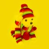 Ensemble de vêtements pour chiens hiver écharpe/chapeau/couvre-pieds pour animaux de compagnie accessoires de Noël tricotés à la main pour chiens chiot garder au chaud rose/jaune/arc-en-cielDog Appa