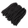 mjuka locs dreadlock 14 tum 70g/pack flätande hårförlängningar afro frisyrer mjuka dreadlock brun svart hår virkning flätor ls07