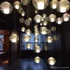 Krystaliczne szklane lampy wiszące meteor deszczowy sufit Light Meteoric Shade Schody Bar Droplight żyrandol oświetlenie