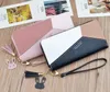 Designer Women 3 Color Patchwork Long Wallets Card Holders Fashion Lady Zipper Phone Clutch Coin Purse Handbags Travel Documents Passport Holders