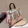 Discounts hand large Single Shoulder Bag graffiti color painting printing bags 65% Off handbags store sale