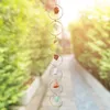 装飾的なオブジェクト置物チャクラクリスタル車の吊り下げ可能な飾り7 Gemstones Reiki Healing StonesペンダントFeng Shui Ornamen