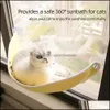 Hanging Pet Cat Hammock Bed Basket Sunny Wall Window Mount Beds Suction Cup Comfortable Perch Shelf Seat For Cats Dogs Rest House Drop Deliv