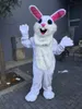 Costumes de mascotte de lapin de Pâques blanc, robe de soirée fantaisie d'Halloween, personnage de dessin animé, carnaval, Noël, Pâques, publicité, fête d'anniversaire, tenue