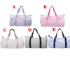 18 * 9,5 cal Personalizuj Seersucker Torby Duffle Blanks Kids Barrel Bag Preppy Children Travel Bag 5 Style