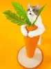 Cat Scratcher Tree Tower Scratching Cute Carrot Climbing Post Funny Lucling Claw Pet Supplies 220613