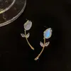 2022 Spring Opal Tulip Studs 925 Silver Needle Lady Fashion Earrings Simple Personality High Quality Birthday Gift8187916