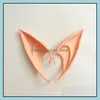 Mystisk ELF Ears Fairy Cosplay Accessories Latex Soft Protetic False Ear Halloween Party Masks Cos Mask Drop Delivery 2021 Festive SU