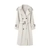 패션 더블 브레스트 여성 트렌치 코트 긴 벨트 슬림 한 레이디 더스터 코트 망토 암컷 겉옷 봄 가을 옷 220812