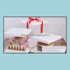 Emballage cadeau événement fête fournitures fête maison jardin Style européen augmentation de la hauteur Bobbi gâteau d'anniversaire boîte à Dessert sacs d'emballage personnalisation