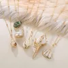 Pendentif Colliers Boho Conch Shells Collier Sea Beach Shell pour femmes Collier Femme Cowrie Bijoux d'été BohemianPendant Sidn22