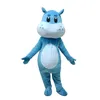 Disfraces de mascota de hipopótamo azul de Halloween, personaje temático de dibujos animados de alta calidad, traje de carnaval Unisex para adultos, traje de fiesta de Navidad